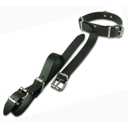 🐾 WILD HIDE — Handcrafted Exotic Leather Fetish Gear: WILD - COLLAR - Back Restraint - 330-0