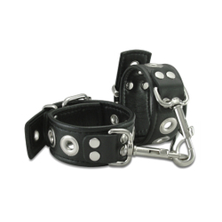🐾 WILD HIDE — Handcrafted Exotic Leather Fetish Gear: WILD - CUFFS - Fat Boy Restraints - 412-0