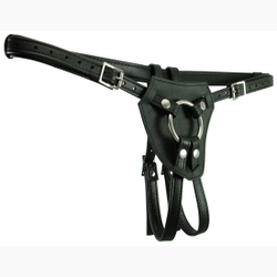 🐾 WILD HIDE — Handcrafted Exotic Leather Fetish Gear: WILD - HARNESSES - Wild Maxxx Strap On Leather Harness SM-MED - 724-0