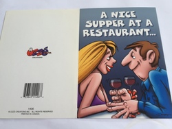 💌 Greeting Cards: 4B - GCARD - A NICE SUPPER AT A RESTAURANT... - 1406