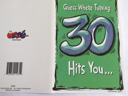 💌 Greeting Cards: 4B - GCARD - GUESSWHERE TURNING 30 HITS YOU... 1235