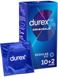 🛡 SAFE & SEXY — Condoms: 8A - DUREX - ORIGINALS REGULAR 10+2 - DX-REG-10**