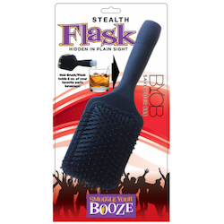 🥂 Sips & Giggles – Drinkware With Attitude: 4B - FLASK - HAIRBRUSH - 76306**