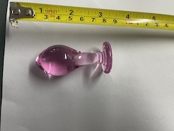 Glass: 8A - GLASS BUTT PLUG PINK - XAP37