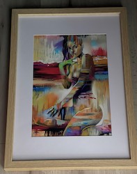 SENSUAL ART: SENSUAL ART SIZE 1 - MULTI COLOUR LADY SITING - SEN-04**