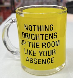 🥂 Sips & Giggles – Drinkware With Attitude: S - GLASS MUG - NOTHING BRIGHTENS ... - 122441**