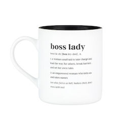 🥂 Sips & Giggles – Drinkware With Attitude: S - MUG LARGE 20OZ- BOSS LADY ... - 129683**