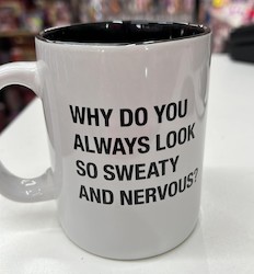 🥂 Sips & Giggles – Drinkware With Attitude: S - MUG - SWEATY AND NERVOUS - 186949**