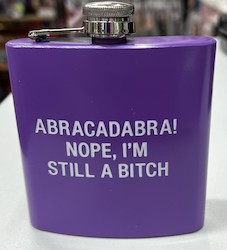 🥂 Sips & Giggles – Drinkware With Attitude: S - FLASK -ABRACADABRA! -  122718**