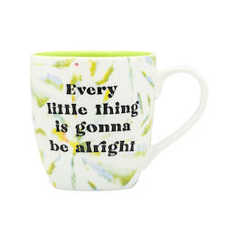 🥂 Sips & Giggles – Drinkware With Attitude: 7B - LARGE MUG 500ML  - BLURRED EVERY LITTLE THING IS GONNA BE ALRIGHT TIE DYE MUG - 115113 **