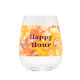7B - BLURRED HAPPY HOUR TIE DYE WINE GLASS - 115227**