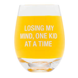 🥂 Sips & Giggles – Drinkware With Attitude: 7B -  HAND PAINTED WINE GLASS - LOSING MY MIND ...  129232**
