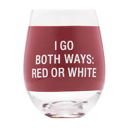 WINE GLASSES: 7B - HAND PAINTED WINE GLASS - BOTH WAYS - 129229**