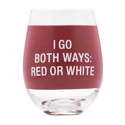 🥂 Sips & Giggles – Drinkware With Attitude: 7B - HAND PAINTED WINE GLASS - BOTH WAYS - 129229**