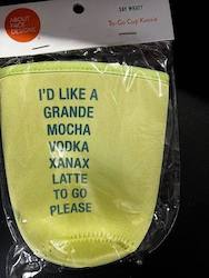 🥂 Sips & Giggles – Drinkware With Attitude: 5D - TO GO CUP KOOZIE - LATTE...- 115943**