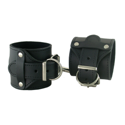 🐾 WILD HIDE — Handcrafted Exotic Leather Fetish Gear: WILD - CUFFS - Bondage Wrist Cuffs - 414-0