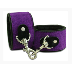 🐾 WILD HIDE — Handcrafted Exotic Leather Fetish Gear: WILD - CUFFS - Suede Velcro Cuffs - 450-0