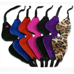 🐾 WILD HIDE — Handcrafted Exotic Leather Fetish Gear: WILD - MASK - Suede Persuasion Blindfold - 525-3**