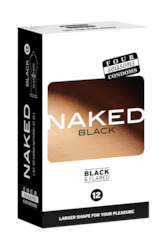 🛡 SAFE & SEXY — Condoms: 8A - FOUR SEASONS - NAKED BLACK 12 - FS-BK-12**