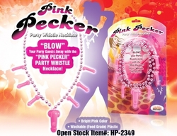 👯‍♀️ BRIDE TRIBE VIBES: 7A - PINK PECKER WHISTLE NECKLACE - HP-2393**