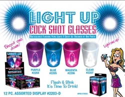 🥂 Sips & Giggles – Drinkware With Attitude: 7A - LIGHT UP COCK SHOT GLASS - PURPLE - HP-220