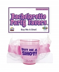 🥂 Sips & Giggles – Drinkware With Attitude: 7B - BACHELORETTE GARTER SHOT GLASS - Buy Me A Shot - PD6088