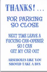 ✍️ Write it, Gift It: 8 - PAD Thanks For Parking So Close - CPC4**