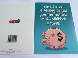 💌 Greeting Cards: 4B - GCARD - I SAVED A LOT OF MONEY TO GET.... - 1259