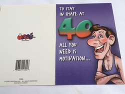 💌 Greeting Cards: 4B - GCARD - TO STAY I SHAPE AT 40 .... - 1304