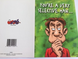 💌 Greeting Cards: 4B - GCARD - YOU'RE A VERY SELECTIVE MAN .... 1245