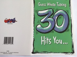 Cards - Greeting: 8B - GCARD - GUESSWHERE TURNING 30 HITS YOU... 1235