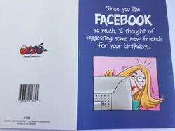 Cards - Greeting: 8B - GCARD - SINCE YOU LIKE FACEBOOK.... - 1382