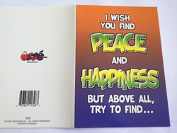 💌 Greeting Cards: 4B - GCARD - I WISH YOU PEACE... - 1328