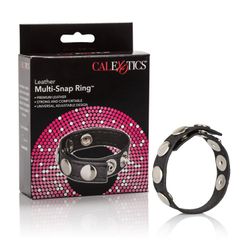 💍 RINGS & THINGS — Keep It Up, Turn It On: 1E - MULTI SNAP LEATHER COCKRING - SE-1367