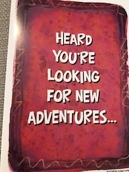 Cards - Greeting: 8B - GCARD - HEARD YOU'RE LOOKING FOR NEW ADVENTURES... - 1216