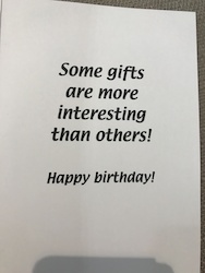 Cards - Greeting: 8B - GCARD - SOME GIFTS ARE MORE INTERESTING ... - 1326