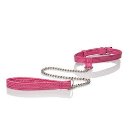 ⛓ FETISH — A Little Pain, A Lot of Pleasure: 4A - TICKLE ME PINK COLLAR & LEASH - SE-2730-20