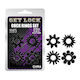 1E - GET LOCK - COCK RING SET OF 4 - BLACK**