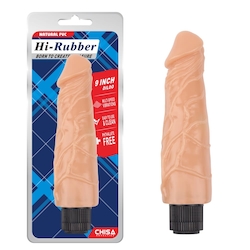 🔋 Battery Babes: 1B - HI RUBBER - 9" VIBE - FLESH - CN-101815458
