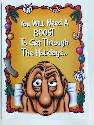 CHRISTMAS CARDS: AA - YOU WILL NEED A BOOST TO GET THROUGH THE HOLIDAYS - 2516**