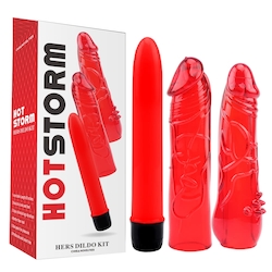 💥 VIBRATORS — Feel the Buzz, Find Your Bliss: 6B - HOT STORM - HER DILDO KIT - VIBE KIT