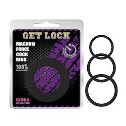 💍 RINGS & THINGS — Keep It Up, Turn It On: 2D - MAGNUM FORCE COCK RING - BLACK - CN-240301776