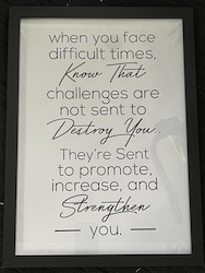 LARGE MOTIVATIONAL ART: LM - WHEN YOU FACE DIFICULT TIMES....