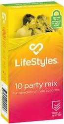 Condoms: 8A - LIFESTYLES - PARTY MIX 10S**