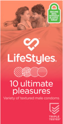 Condoms: 8A - LIFESTYLES ULTIMATE PLEASURE 10S**