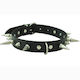 WILD - SPIKE D RING COLLAR LONG AND SHORT SPIKES - LG - 301-1**