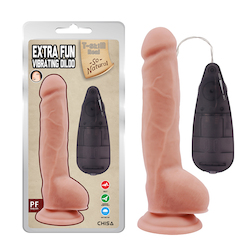 🔋 SHAKE & TAKE — Vibration Meets Realism: 1A - EXTRA FUN VIBRATING DILDO - FLESH - CN-101831157
