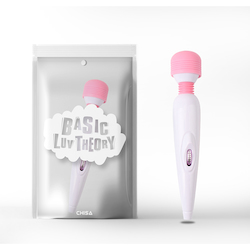 Rechargeable Vibes: 1B - BASIC LUV THEORY - CURVE MASSAGER - RECHARGEABLE - PINK/WHITE