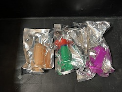 🍆 The Real Deal: 3D - SILICONE - DONGS SECONDS - 3" MINI DONG PLUG - ASSORTED COLOURS - CN-D-02**