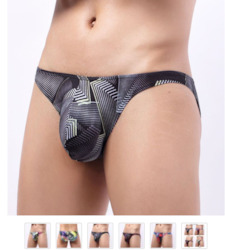 🍆 MEN’S UNDERWEAR — Bold, Bare & Definitely Not from Farmers: S - BRIEFS - LOW WAIST - BLACK YELLOW - SIZE XXL - SJ-W-ASST**